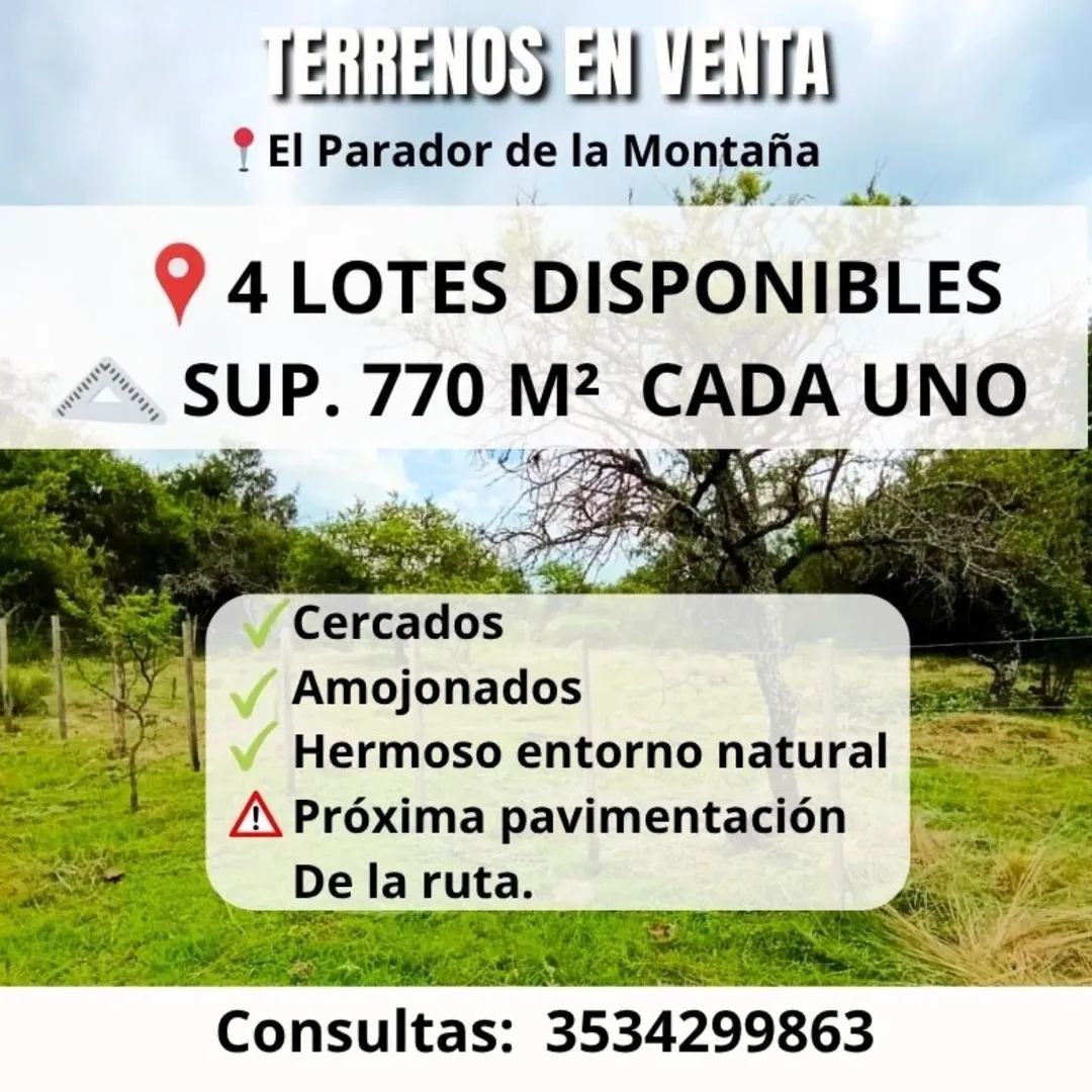4 Terrenos en venta El Parador de la Montaña 